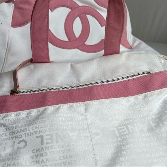 Authentic Chanel CC Marshmallow Handbag purse Bag Mini Tote White Pink - Picture 15 of 15